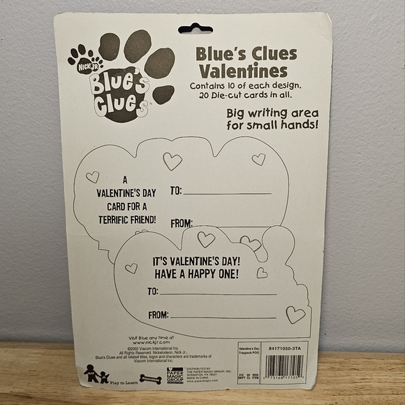 2002 Nick Jr. Blue's Clues Valentines - Picture 7 of 7